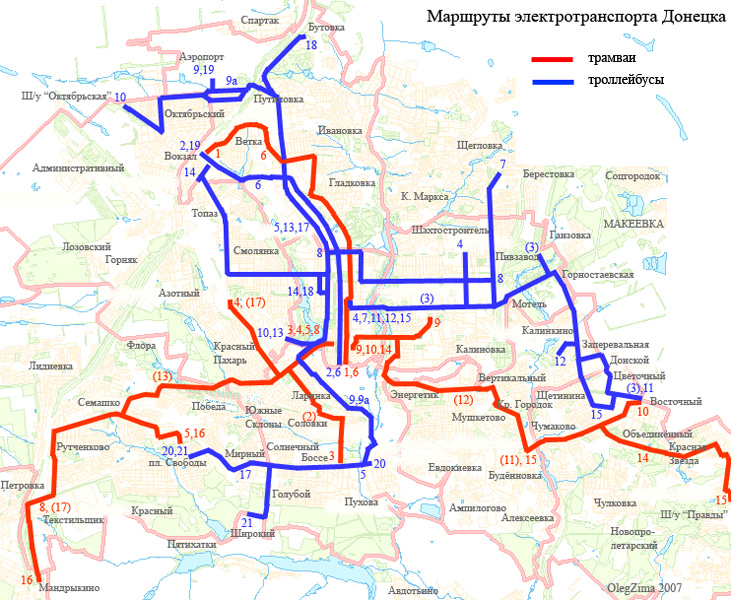 map of donetsk