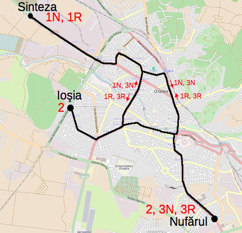 map of oradea