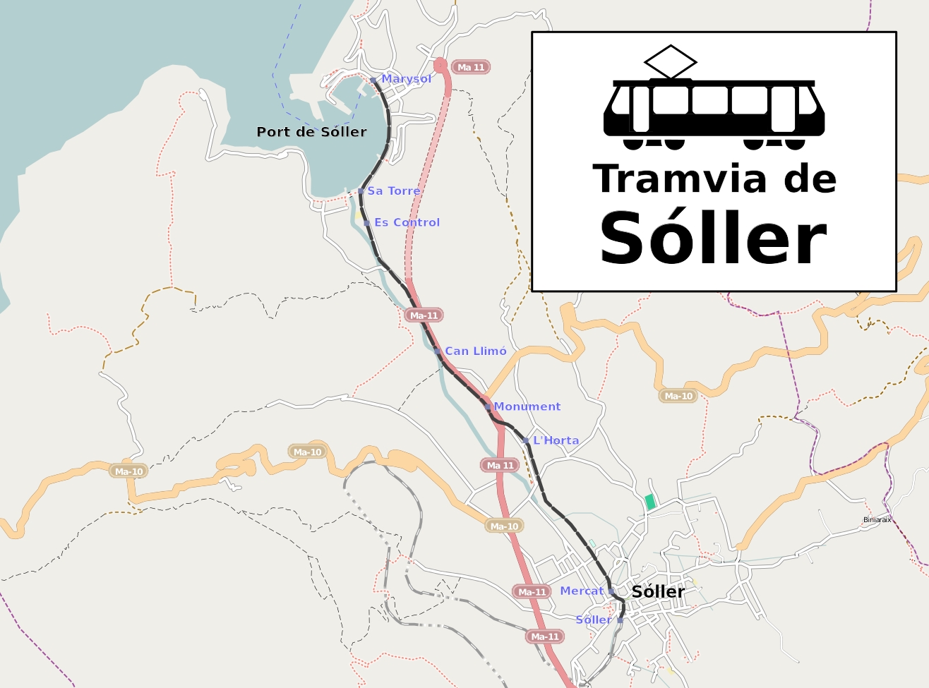 map of soller